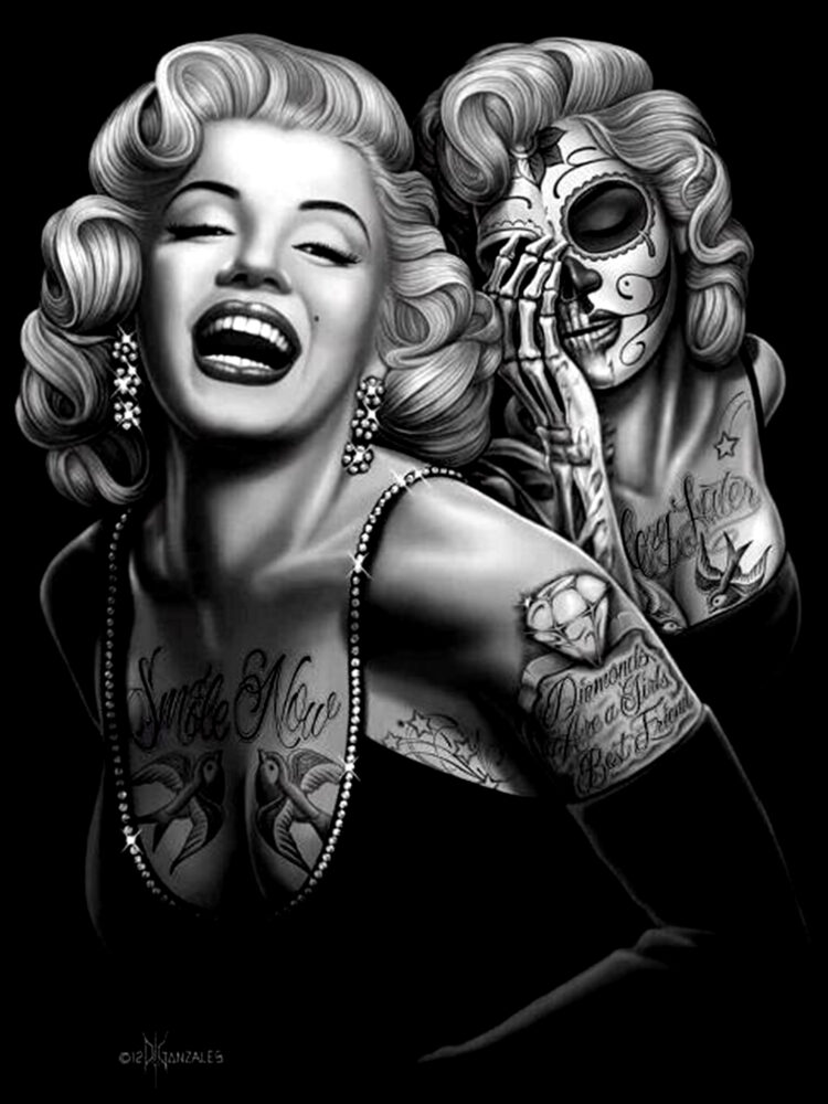 Marilyn Monroe Skull Catarina Wallpaper