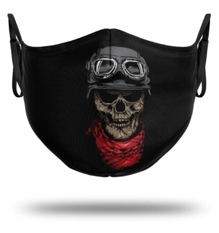 masque tete de mort motard