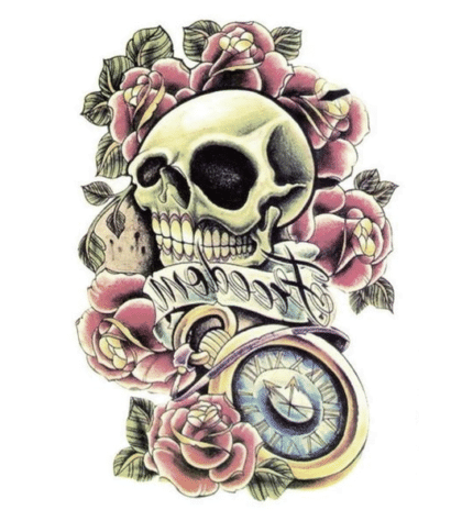 tatouage ephemere fleurs
