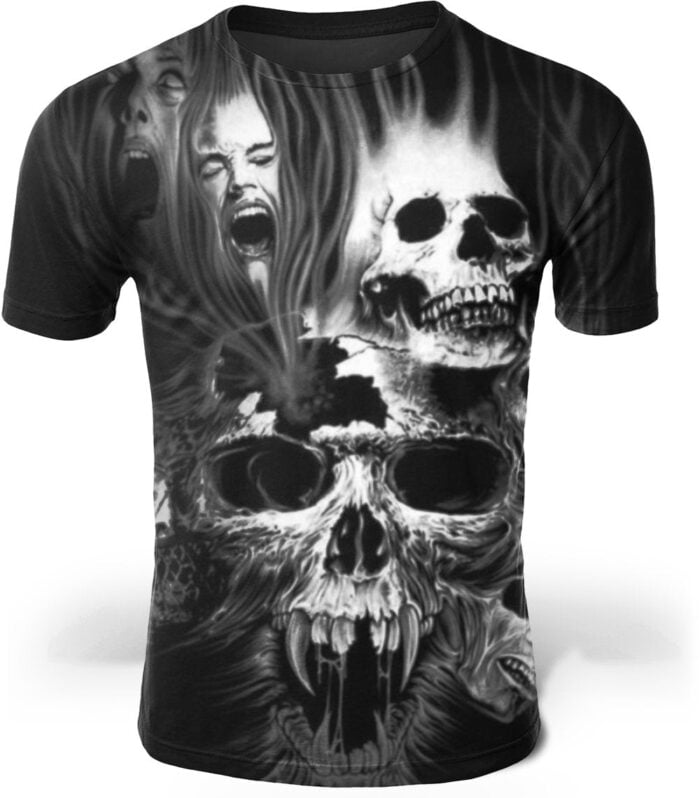 T-Shirt Tête de Mort Satanique