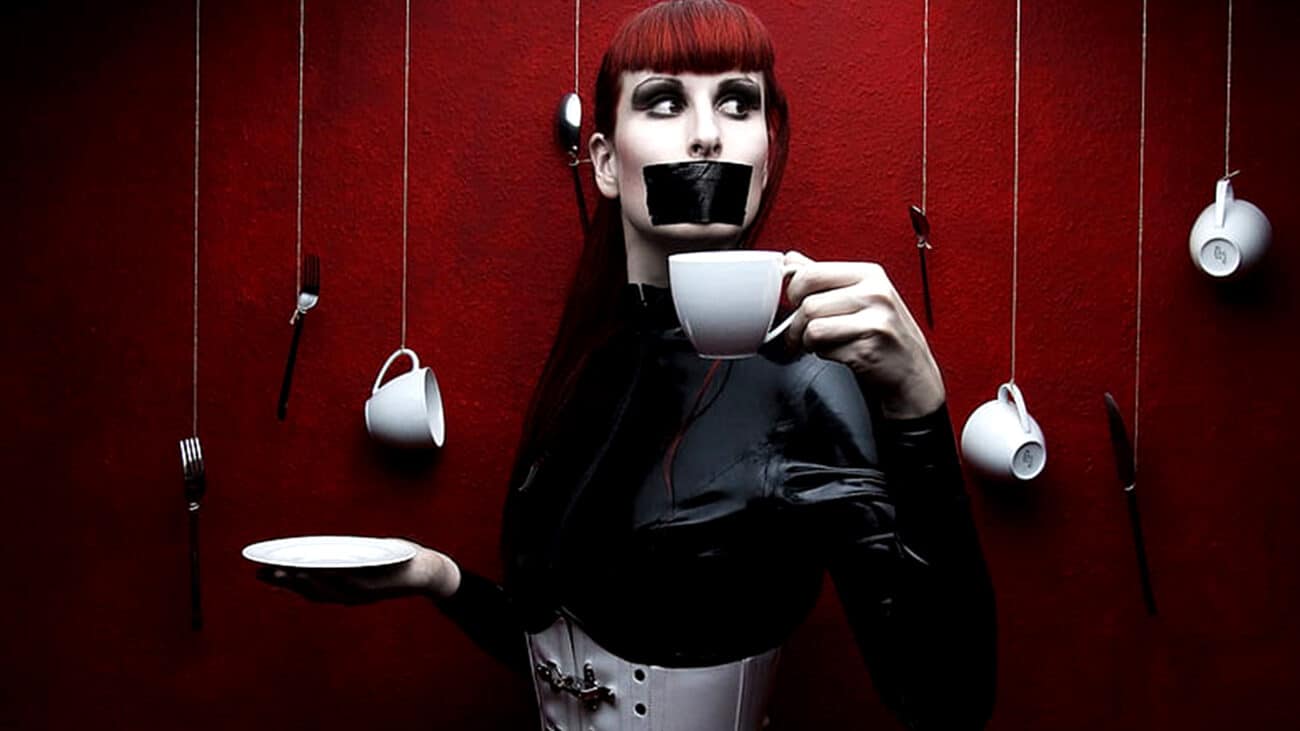 Femme gothique boissons et café wallpaper